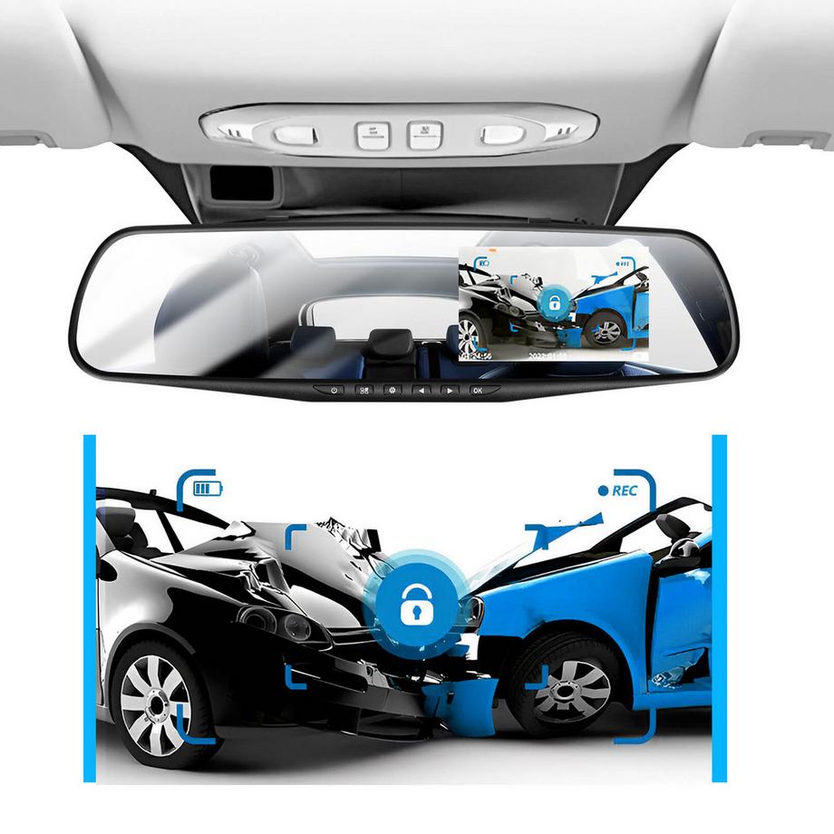 Avizar  Rückspiegel Dashcam Vorne Hinten 1080P 