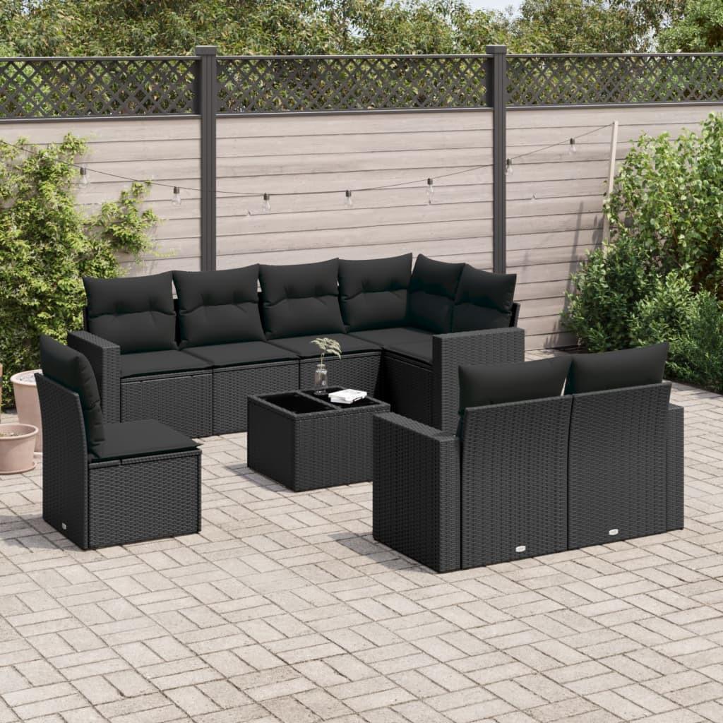 VidaXL set divano da giardino Polirattan  