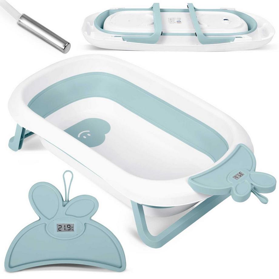 Baignoire bébé avec thermomètre RK-282 Blanc/Bleu