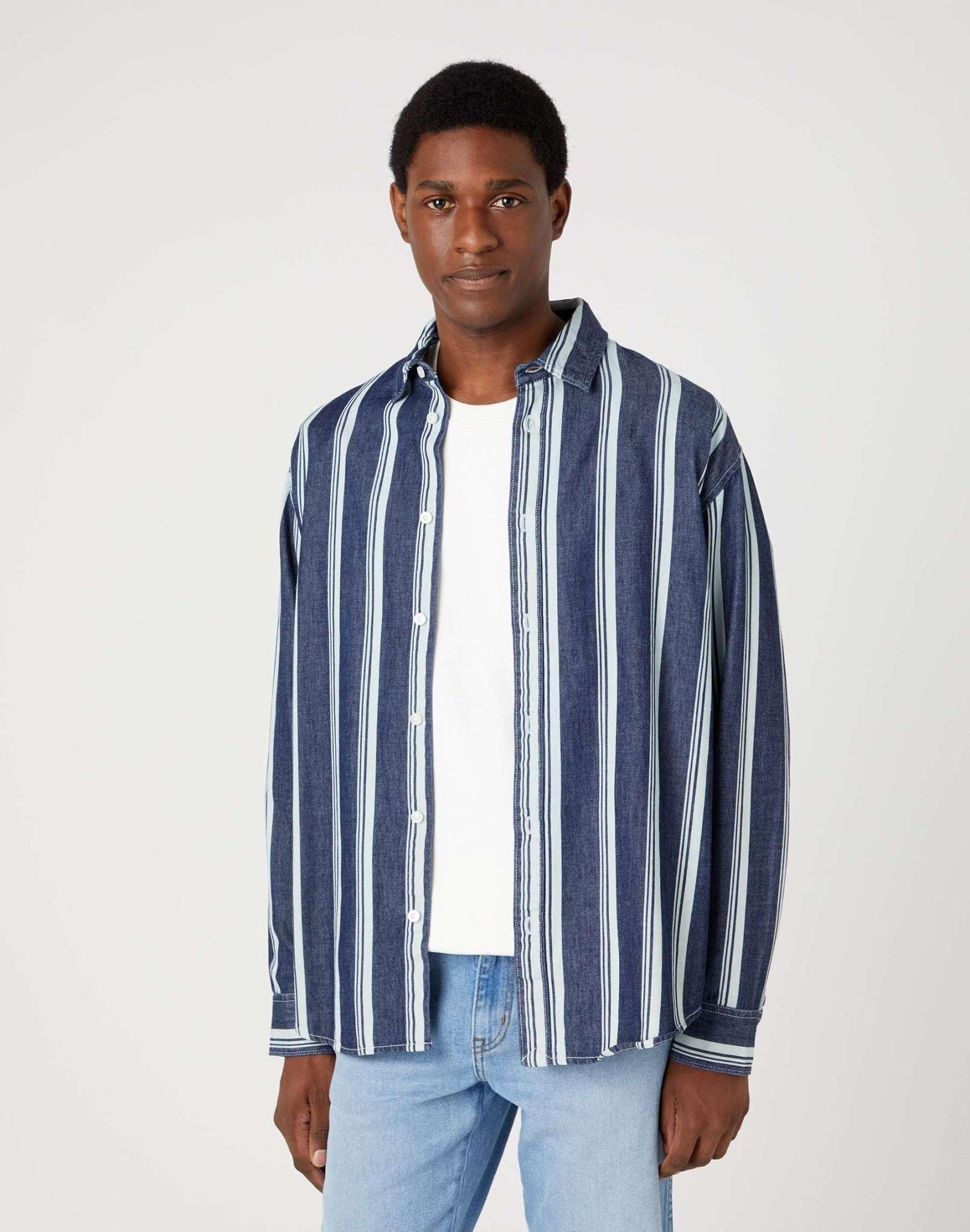 Image of Hemden Non Pocket Shirt Herren Blau M