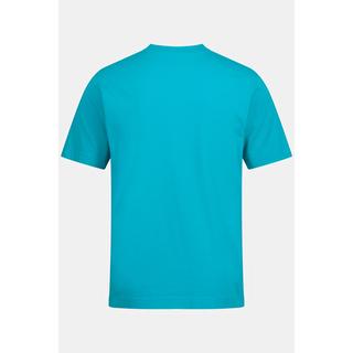 JP1880  T-shirt Basic en coton peigné, col rond turquoise sombre 