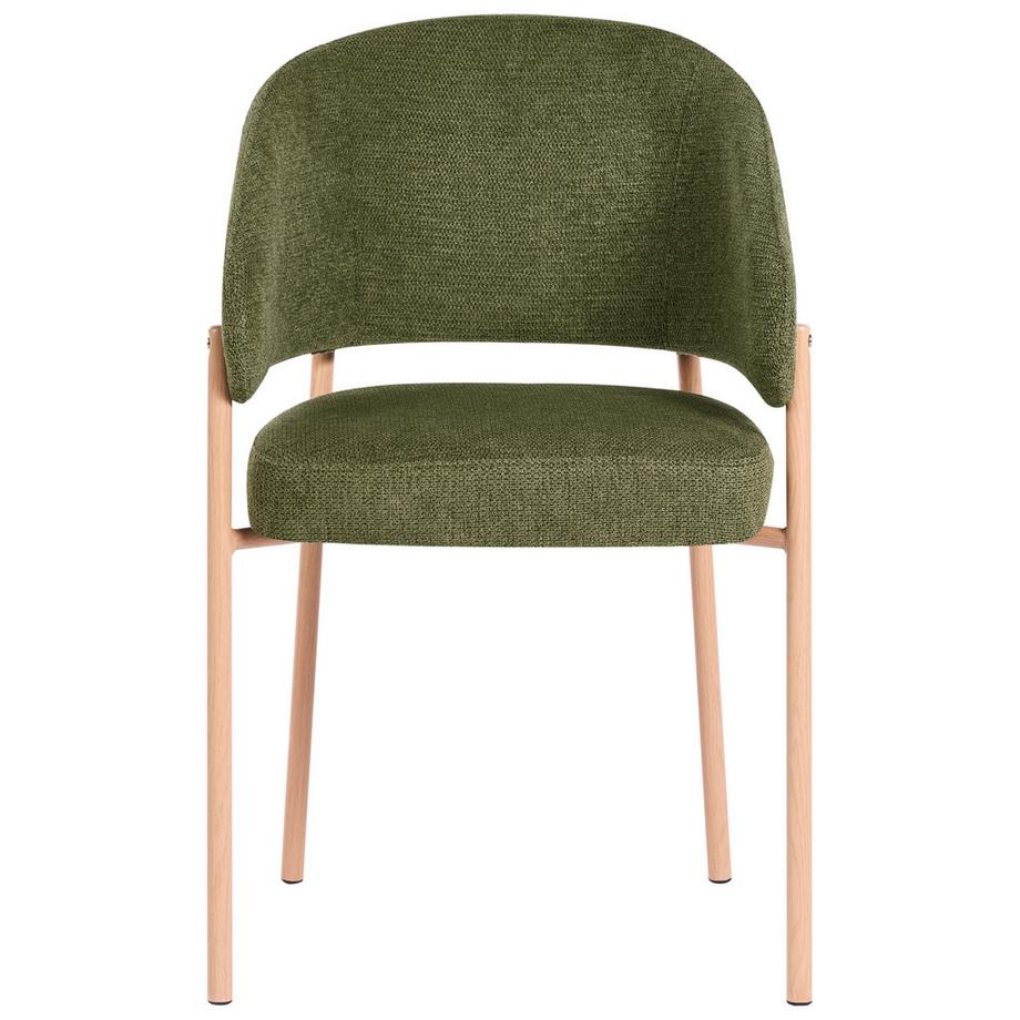 Beliani Lot de 2 chaises de salle à manger en Tissu  ZANE  