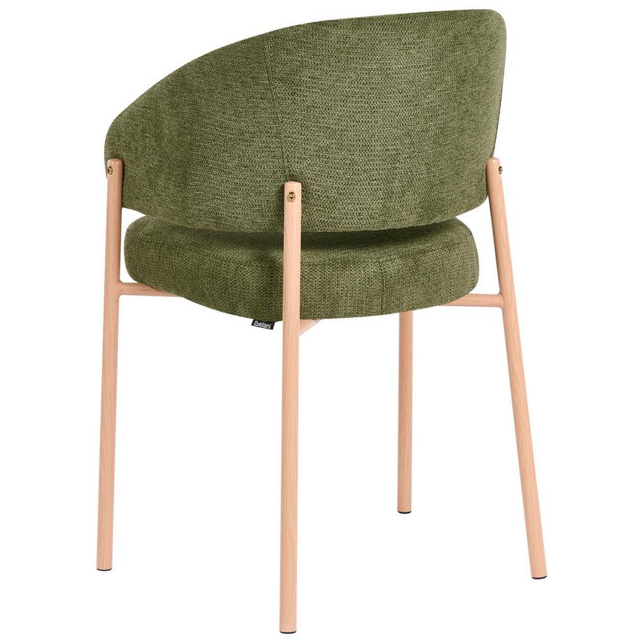 Beliani Lot de 2 chaises de salle à manger en Tissu  ZANE  
