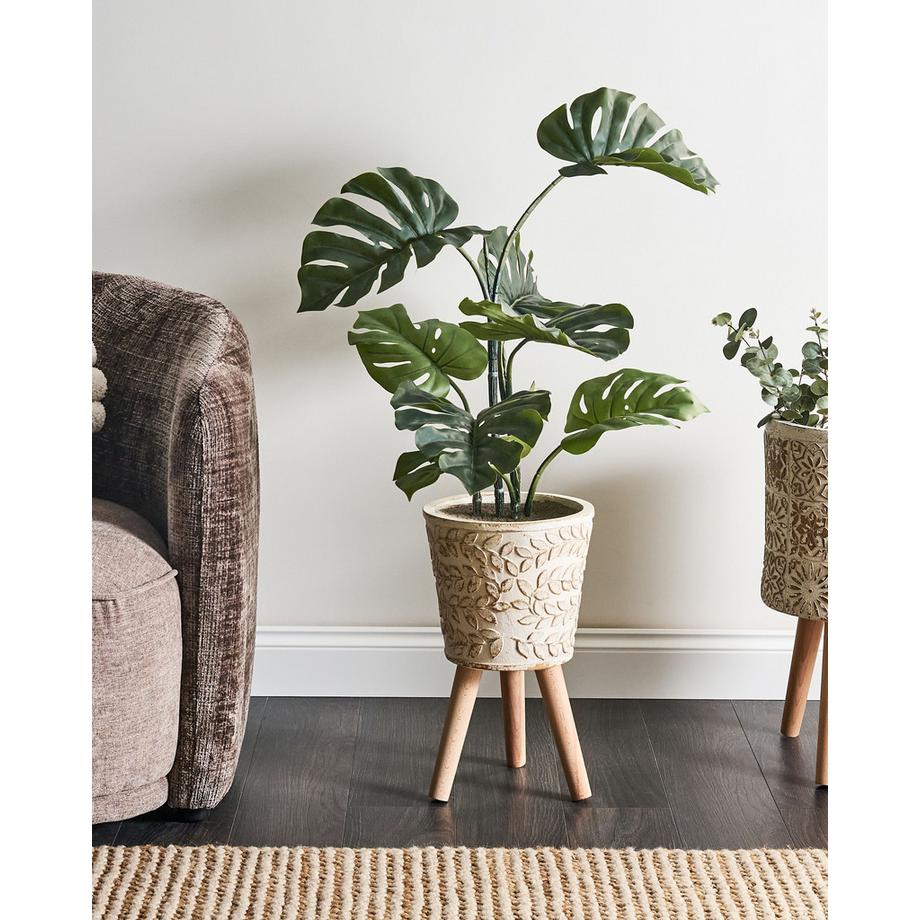 Beliani Vaso per piante rialzato en Ossido di Magnesio  ALIARTOS  