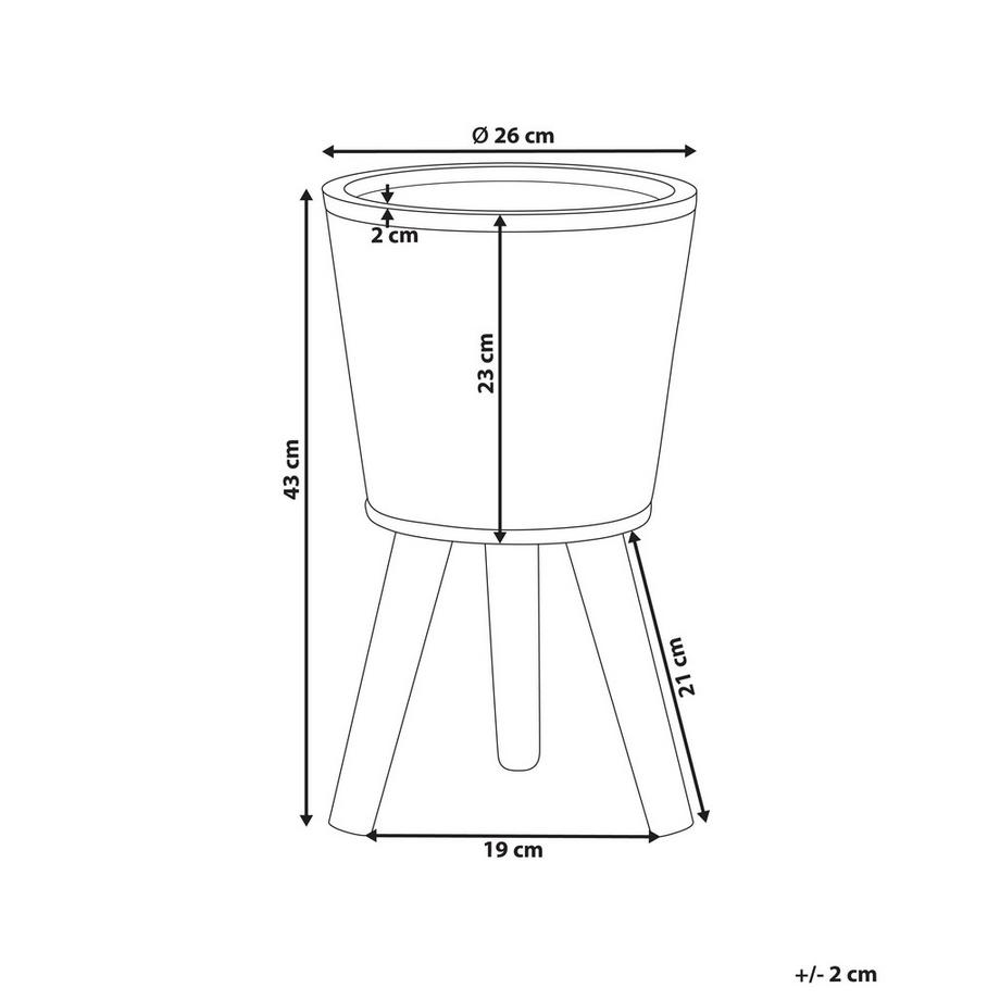 Beliani Vaso per piante rialzato en Ossido di Magnesio  ALIARTOS  