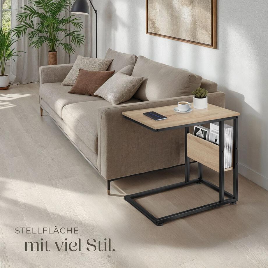 Tectake Beistelltisch Wigan Industrial Style Holz und Stahl  