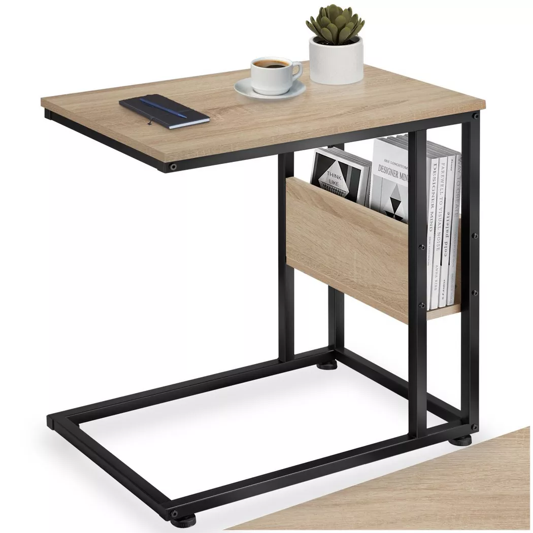 tectake Bedside Table Wigan in Light Oak