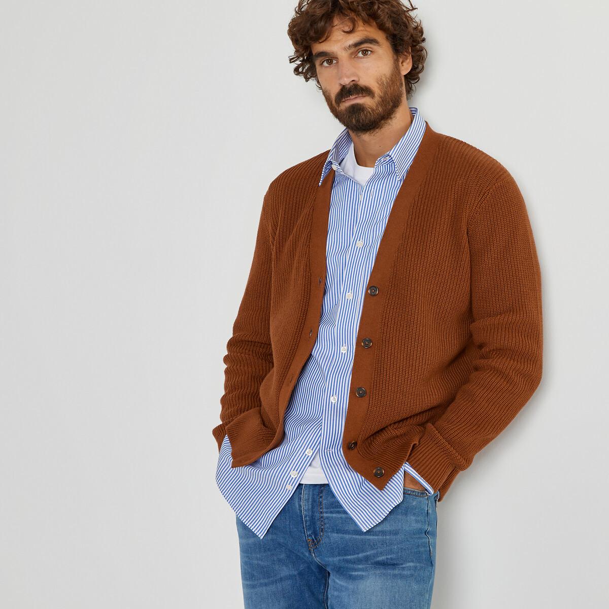 Image of Cardigan Mit Knopfleiste Unisex Beige S