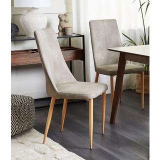 Beliani Lot de 2 chaises en Cuir PU Moderne CLAYTON  