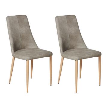 Lot de 2 chaises de salle à manger en Cuir PU Traditionnel CLAYTON