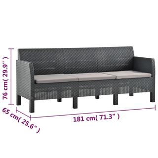 VidaXL Garten-lounge-set polypropylen  