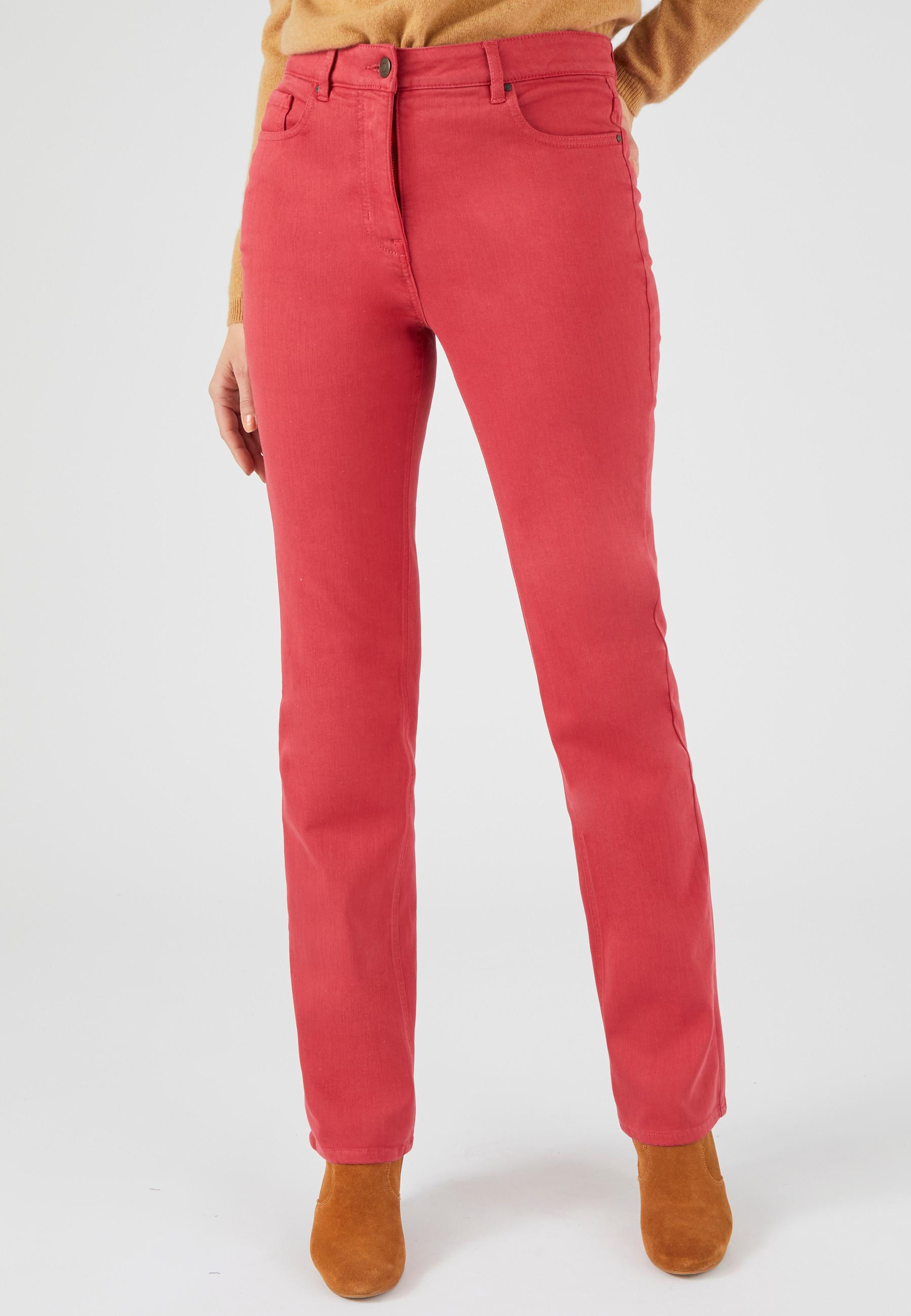 Image of Gerade Geschnittene Jeans, 2 Körpergrößen, Perfect Fit By . Damen Rosa 42