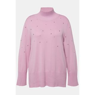 Ulla Popken  Pullover, Perlen, Stehkragen, Langarm 