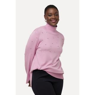 Ulla Popken  Pullover, Perlen, Stehkragen, Langarm 