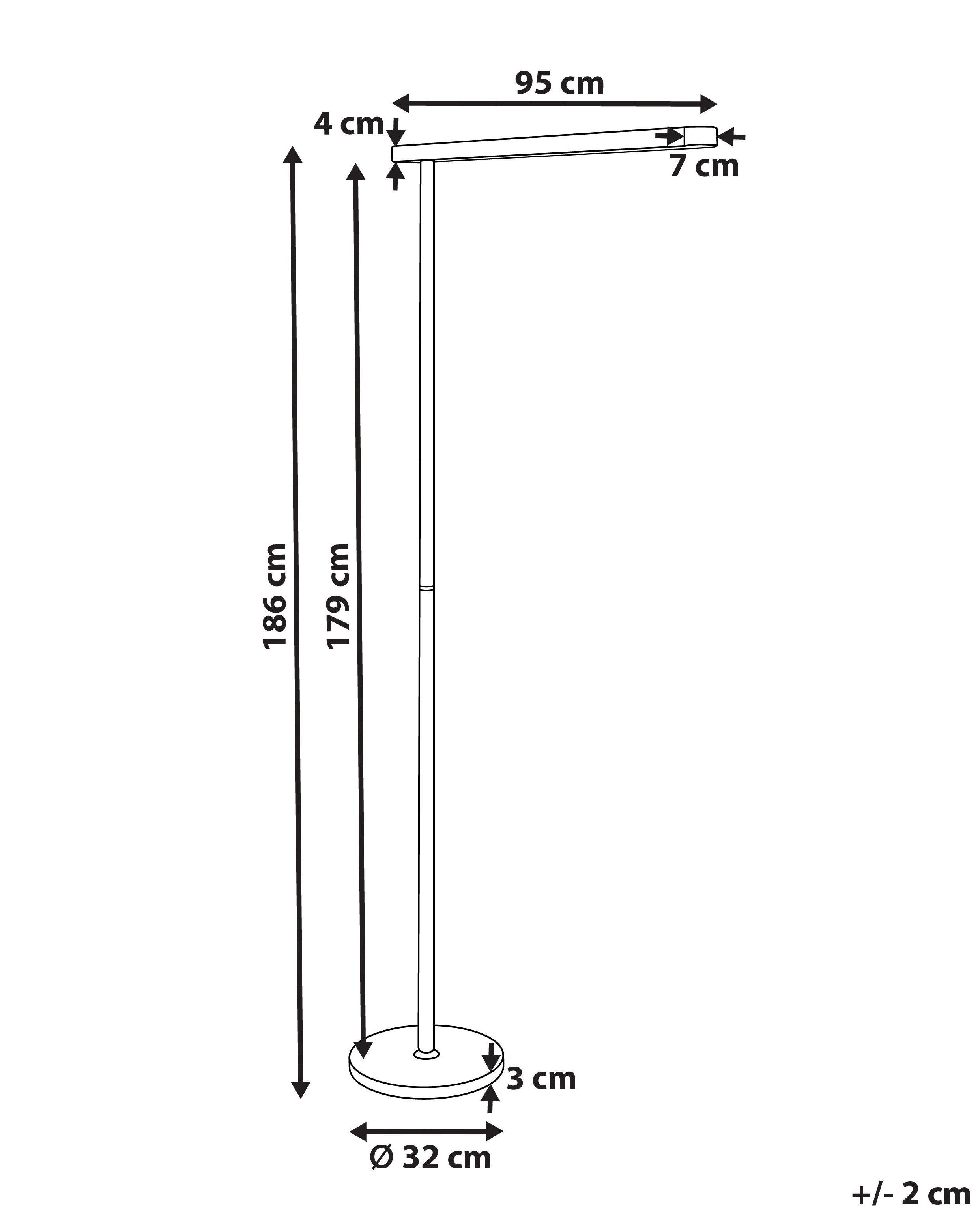 Beliani Lampadaire en Aluminium Industriel PERSEUS  