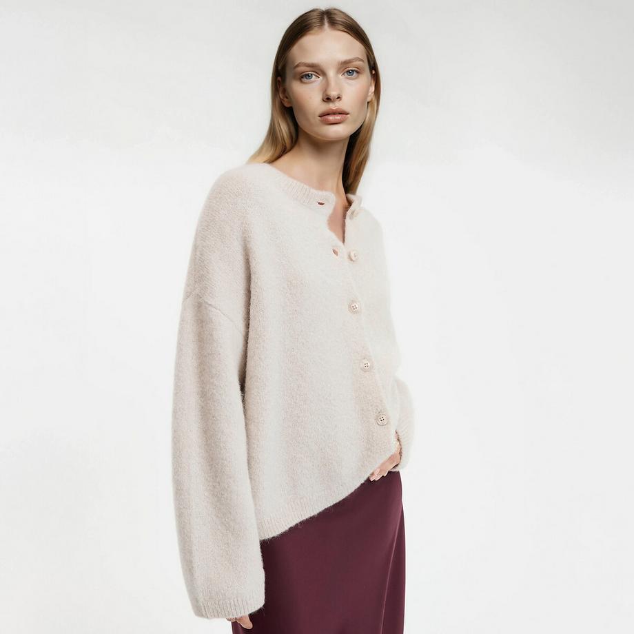 La Redoute Collections Cardigan alpaga mélangé  