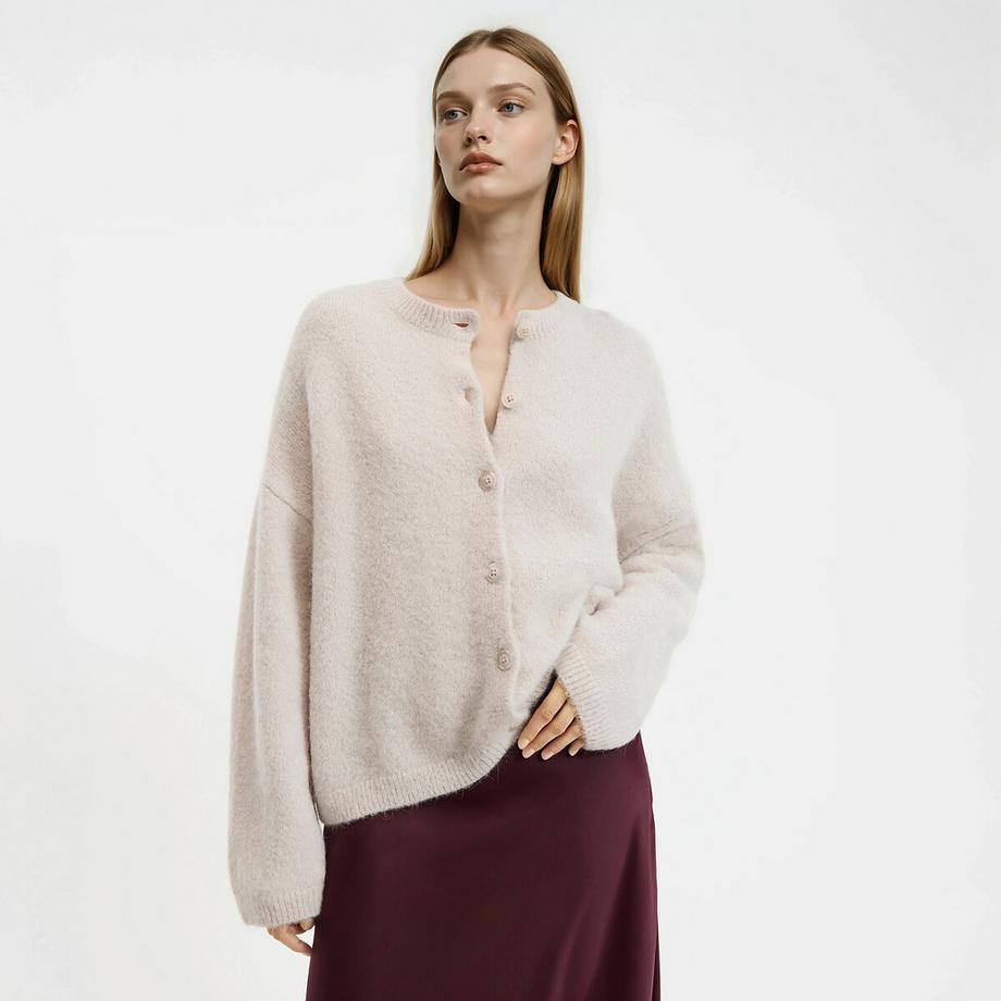 Cardigan alpaga mélangé