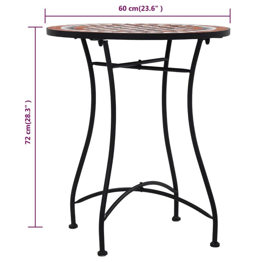 VidaXL Mosaik bistro-set keramik  