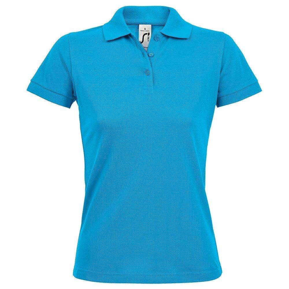 Image of Prime Pique Poloshirt, Kurzarm Damen Aquamarine S