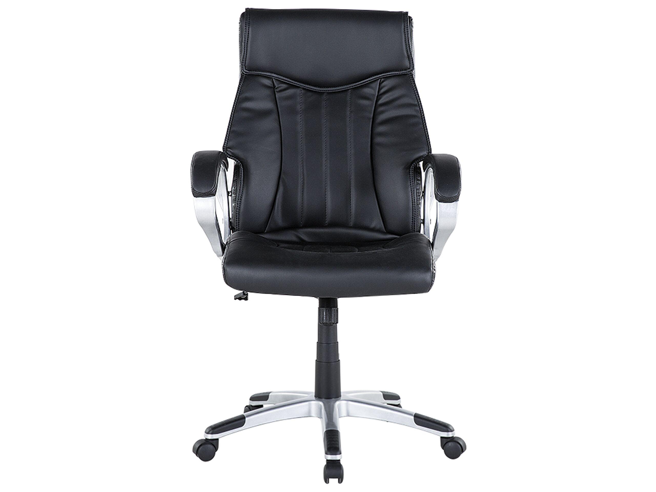 Beliani Fauteuil de bureau en Cuir PU Traditionnel TRIUMPH  