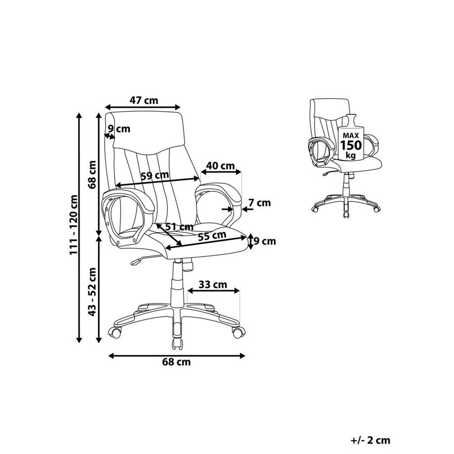 Beliani Chefsessel aus Kunstleder Klassisch TRIUMPH  