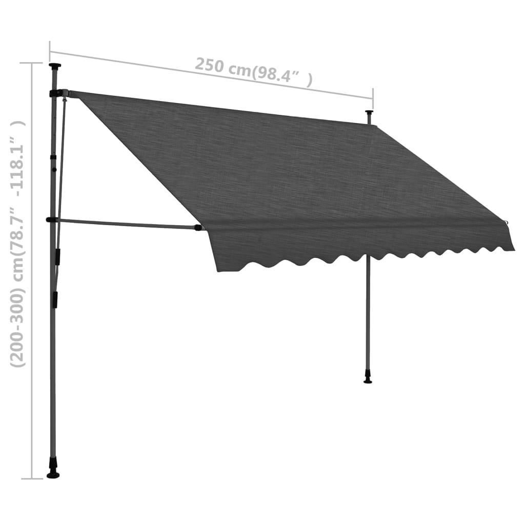 VidaXL Auvent rétractable tissu  