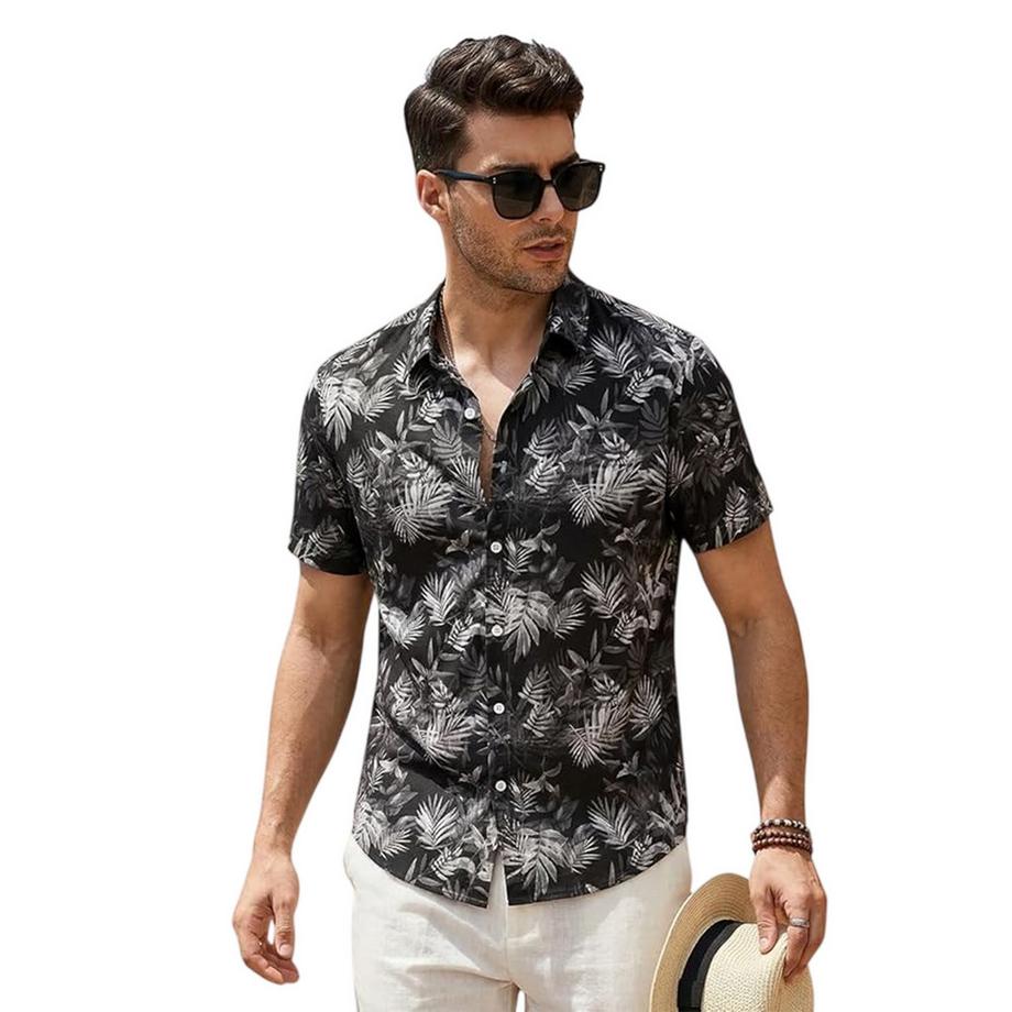 Armani Exchange  Chemise Manches Courtes Motiftyle Palmier 