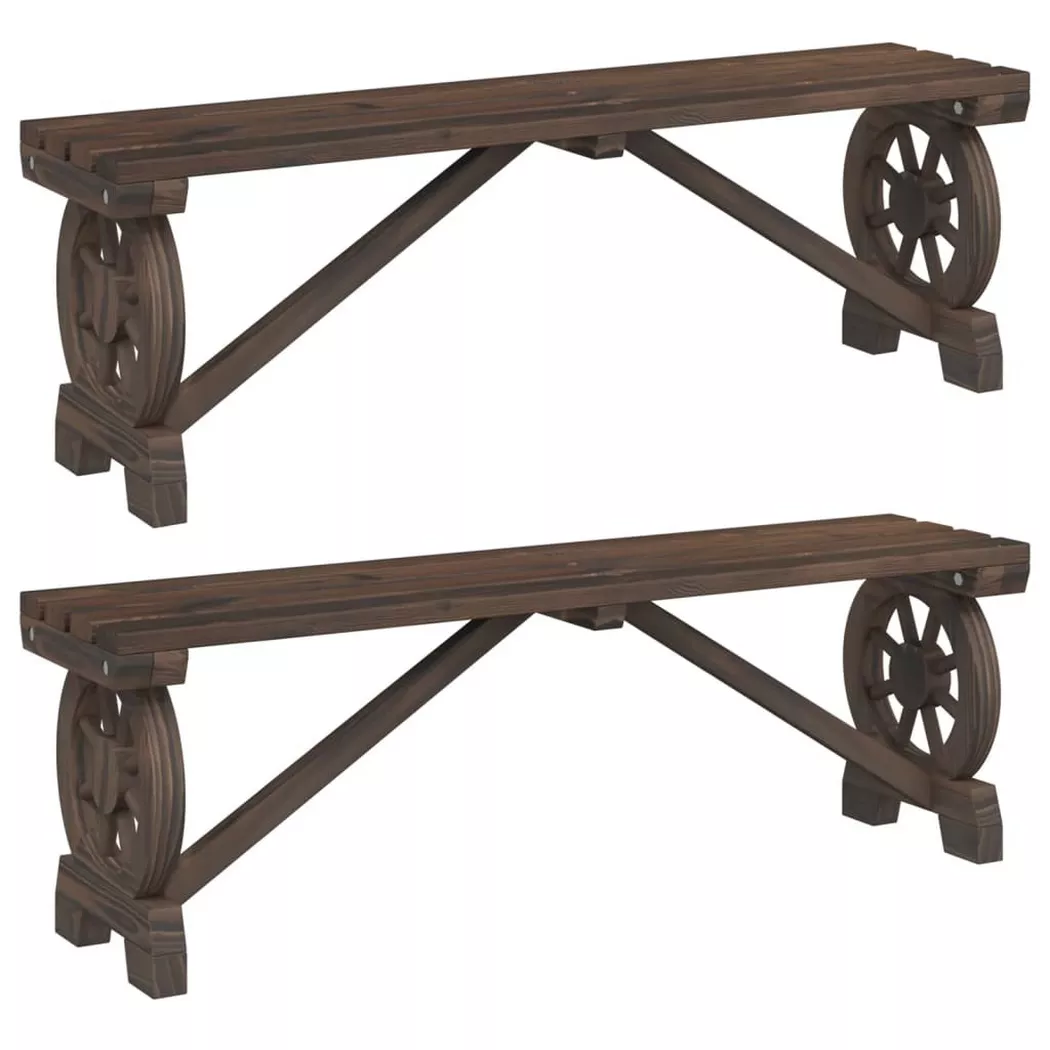 VidaXL - panca da giardino Legno, One Size, Marrone