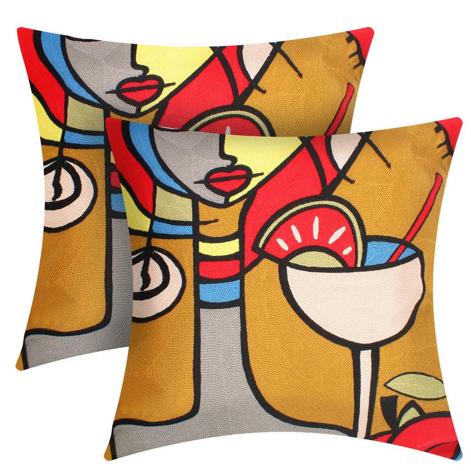 Avizar Lot 2 Housses de Coussin Art Nyssia  