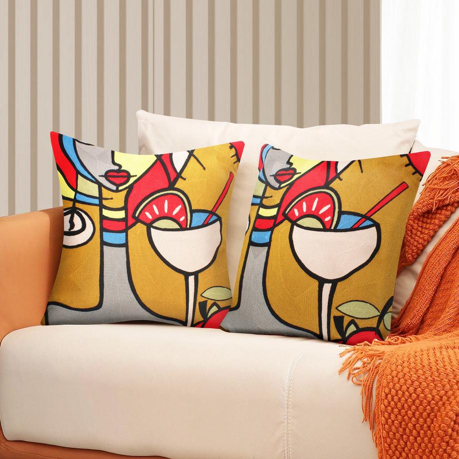 Avizar Lot 2 Housses de Coussin Art Nyssia  