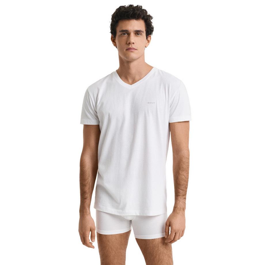 GANT T-shirt Col V Coupe Confortable Lot de 4  