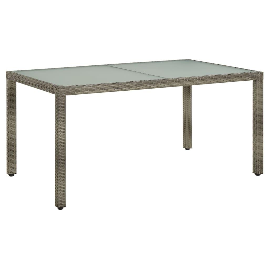 VidaXL Table de jardin rotin synthétique  