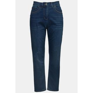 Ulla Popken  Jean Mom jambe large, rivets fantaisie et taille confortable 