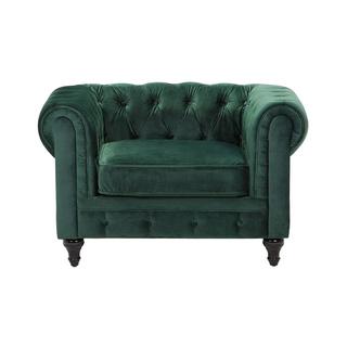 Beliani Fauteuil en Velours Glamour CHESTERFIELD  