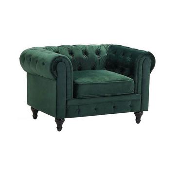 Fauteuil en Velours Glamour CHESTERFIELD