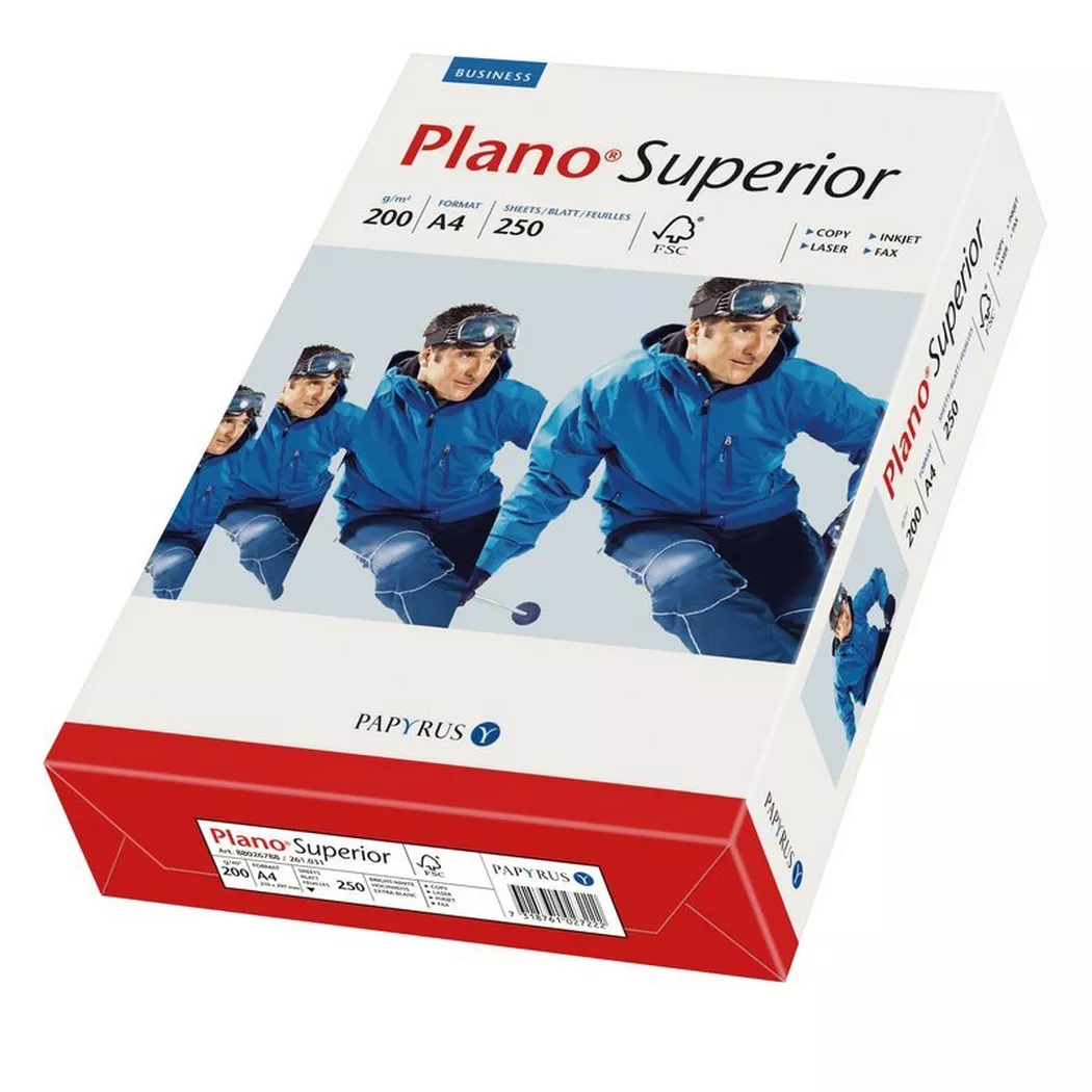 Papyrus – Kopierpapier Plano Superior A4, 250 Blatt, Weiss, 1 Stück
