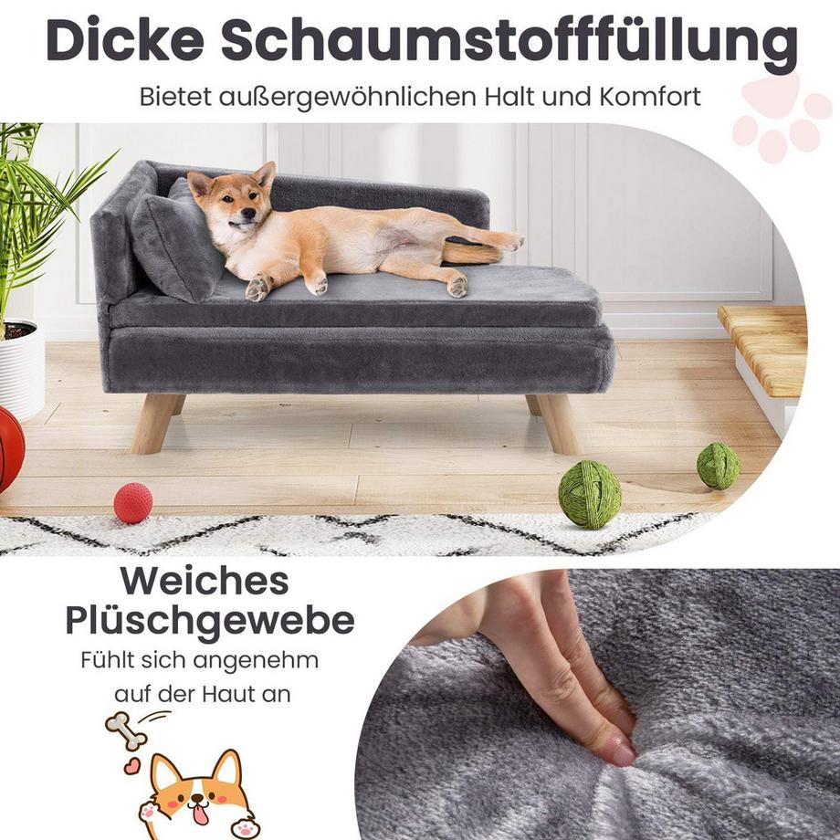 Northix  Haustiersofa mit abnehmbarem Kissen 