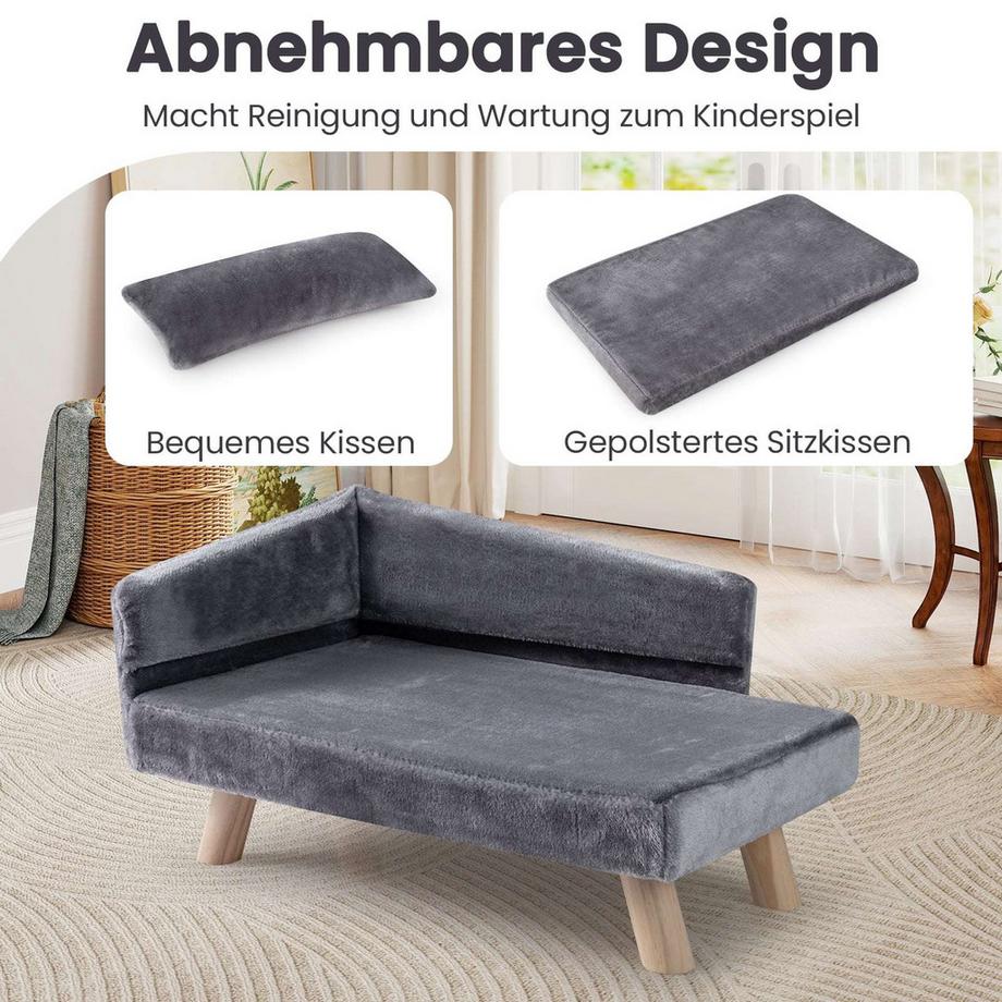 Northix  Haustiersofa mit abnehmbarem Kissen 