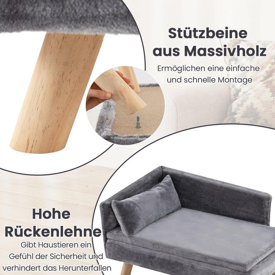 Northix  Haustiersofa mit abnehmbarem Kissen 
