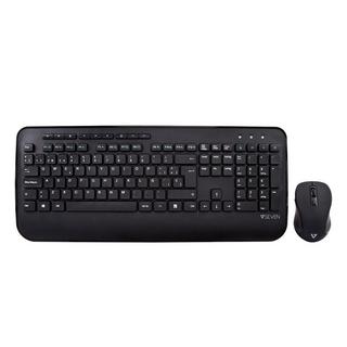 V7  Tastiera full-size/poggiapolsi QWERTY spagnolo CKW300ES, nero 