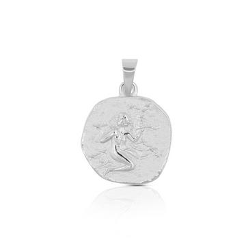 Pendentif signe du zodiaque vierge en or blanc 750, 16x22mm