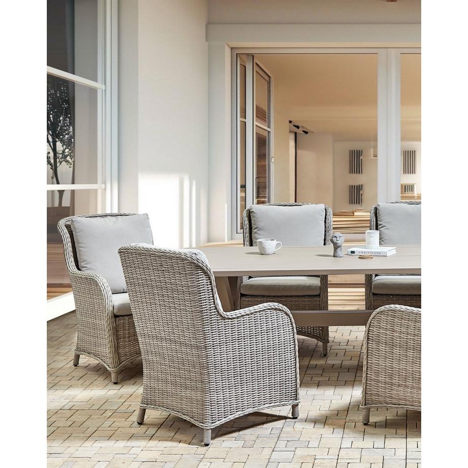 Beliani Gartensessel 2er Set aus PE Rattan  CASCAIS  