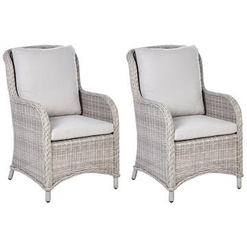 Lot de 2 chaises en Polyrotin Boho CASCAIS