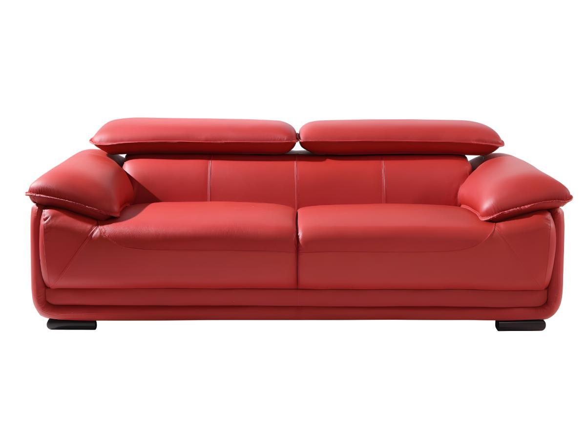 Vente-unique Ledersofa 3Sitzer MACELO  