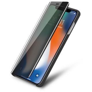 Cadorabo  Housse compatible avec Apple iPhone X / XS - Clear View étui de protection miroir avec fonction de support Protection à 360 degrés 