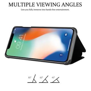 Cadorabo  Housse compatible avec Apple iPhone X / XS - Clear View étui de protection miroir avec fonction de support Protection à 360 degrés 