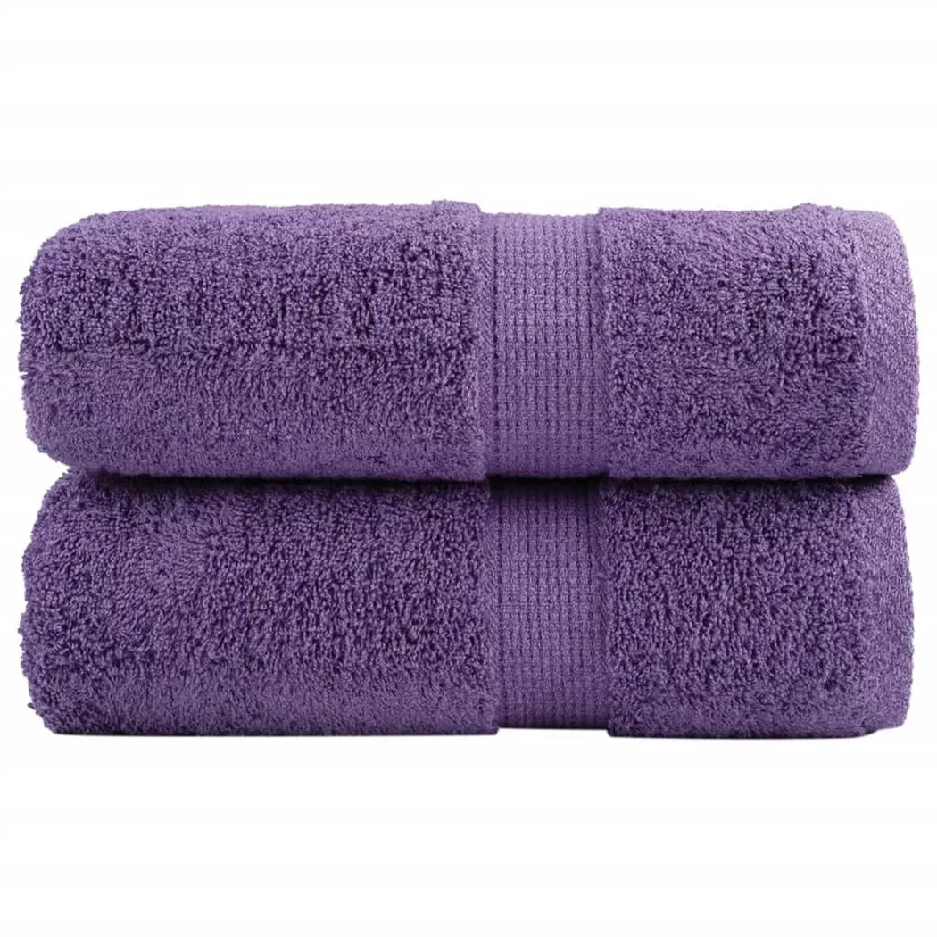 VidaXL - Serviette de visage coton, 30 x 30 cm, Lilas Foncé