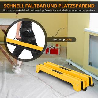 Northix Confezione da 2 cavalletti per sega pieghevoli Confezione compatta per supporto per utensile elettrico 92 x 48 x 74 cm  