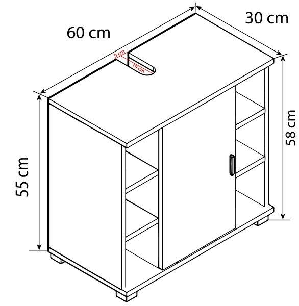 VCM Holz  Waschbeckenunterschrank  Zalo M  