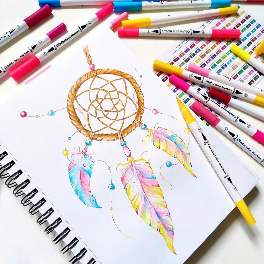 Ohuhu  Maui Pinceaux marqueurs (160 pcs) 